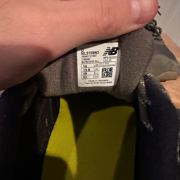 New Balance 515 Men’s Size 14 Green/Blue Ripstop Shoes EUC - Picture 7 of 9